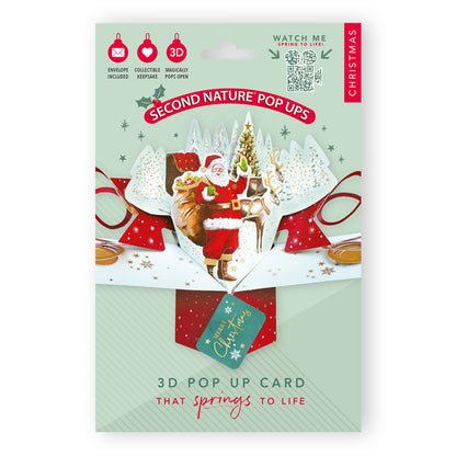 Father Christmas Pop Up Christmas Greeting Card Friends & Family