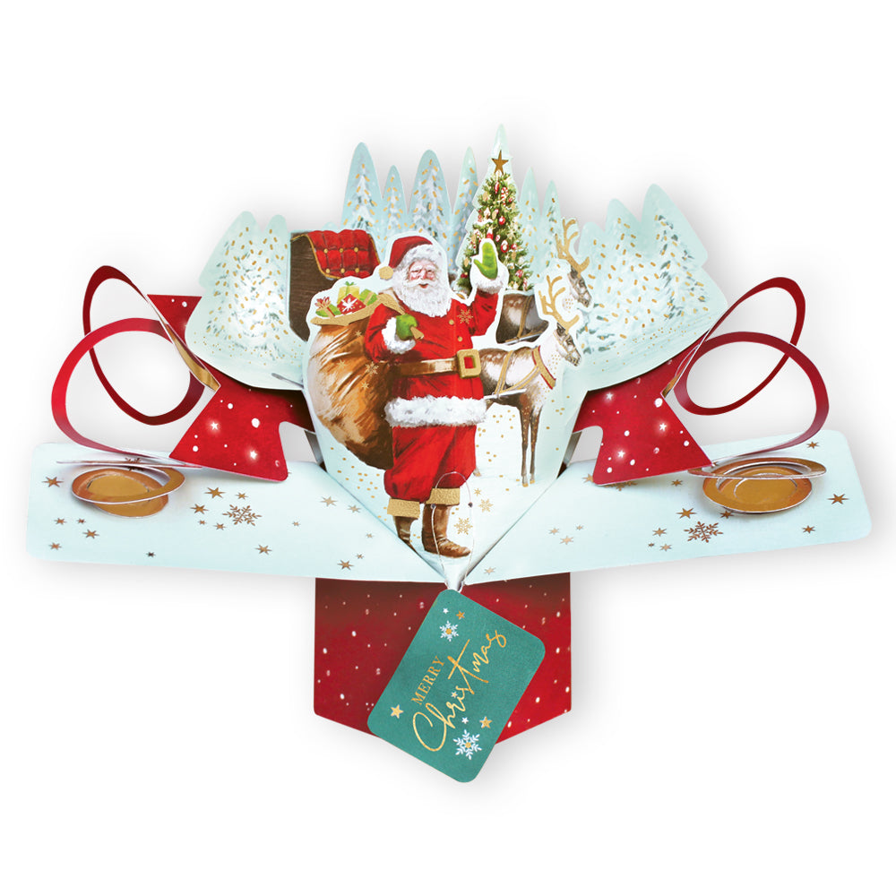 Father Christmas Pop Up Christmas Greeting Card Friends & Family