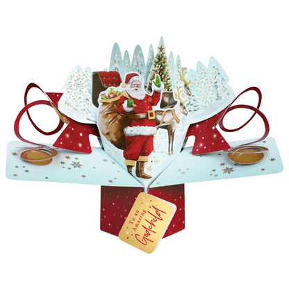 Father Christmas Pop Up Christmas Greeting Card Friends & Family