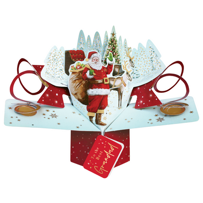 Father Christmas Pop Up Christmas Greeting Card Friends & Family