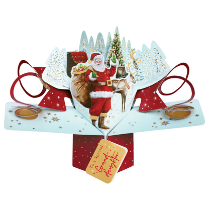 Father Christmas Pop Up Christmas Greeting Card Friends & Family