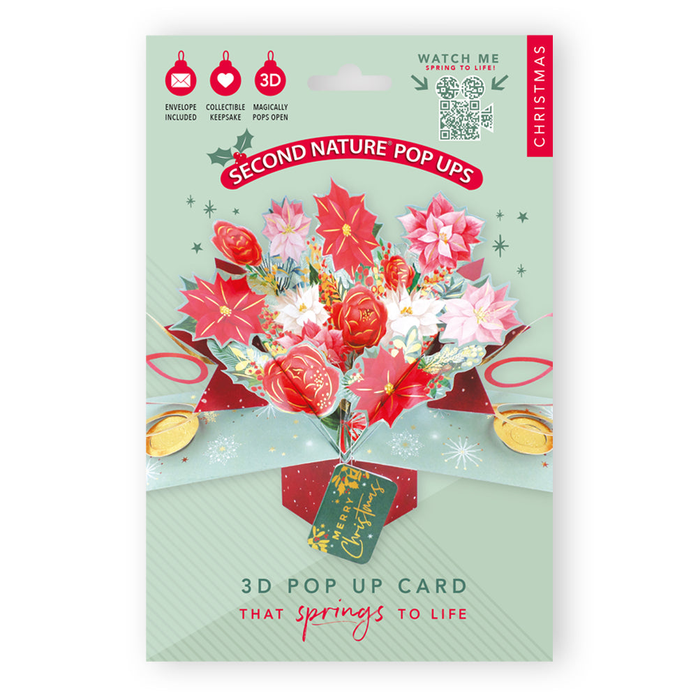 Christmas Bouquet Pop Up Christmas Greeting Card Friends & Family