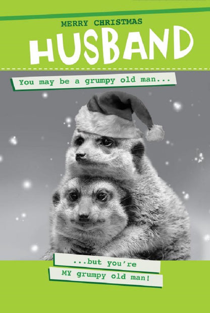 Husband My Grumpy Old Man.. Funny Christmas Card