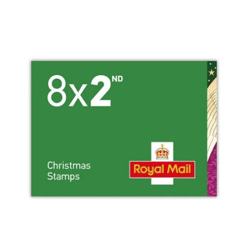 8 x 2nd Class Christmas Postage Stamps In Book