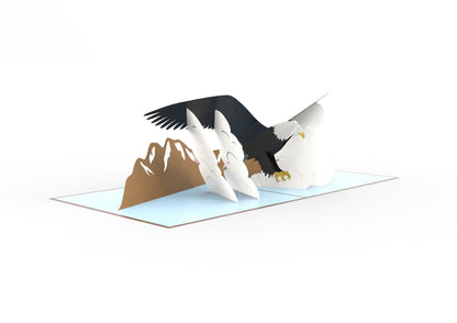 Bald Eagle Laser Cut Pop Up Greeting Card