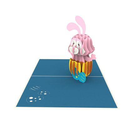 Easter Bunny Laser Cut Pop Up Greeting Card