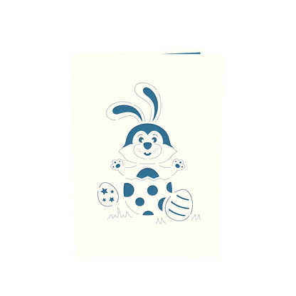 Easter Bunny Laser Cut Pop Up Greeting Card