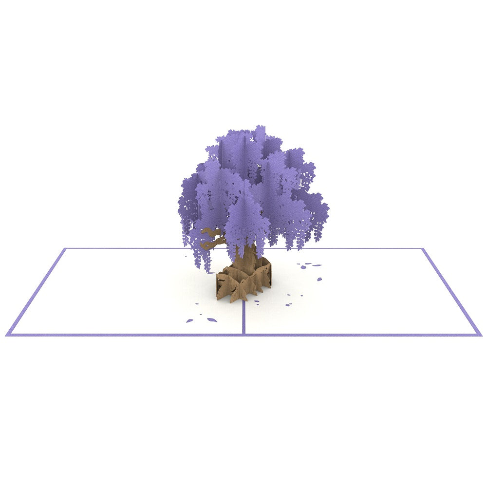 Wisteria Laser Cut Pop Up Greeting Card