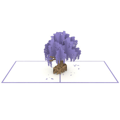 Wisteria Laser Cut Pop Up Greeting Card