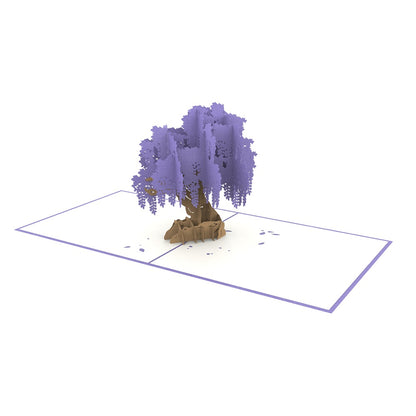 Wisteria Laser Cut Pop Up Greeting Card