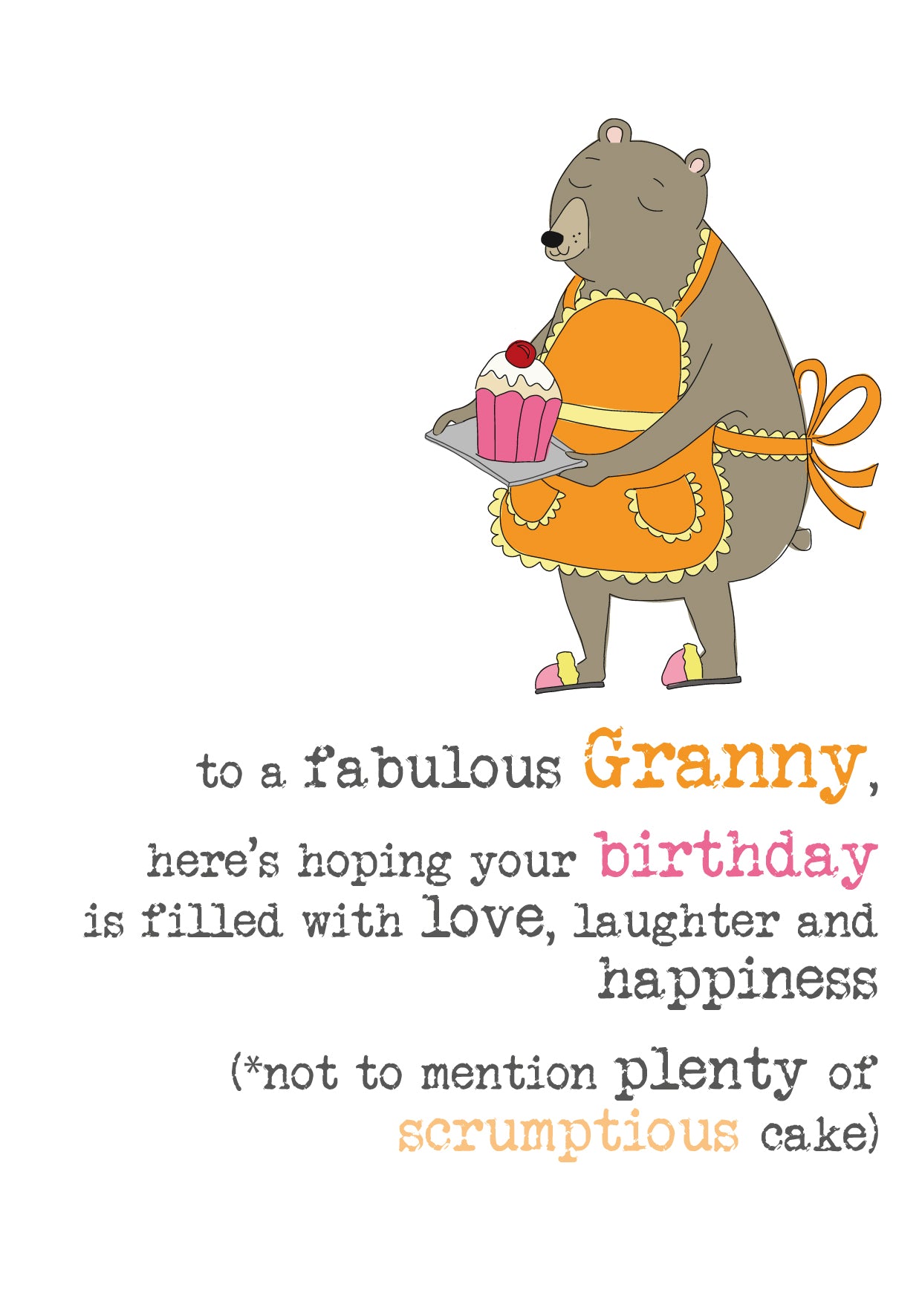 Granny Birthday Sparkle Finished Greeting Card