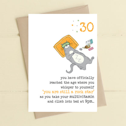 Still A Rock Star 30th Birthday Greeting Card