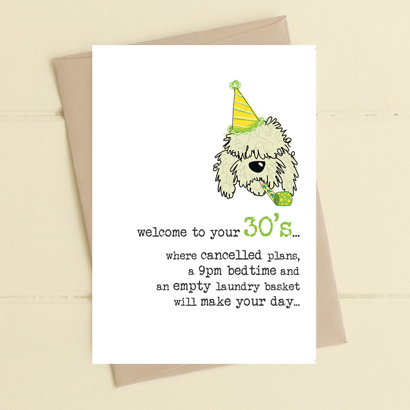 Bed By 9pm 30th Birthday Greeting Card