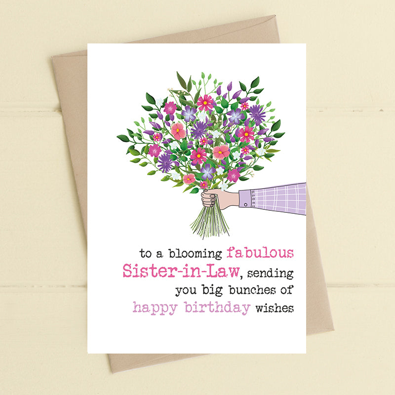 Fabulous Sister-In-Law Happy Birthday Greeting Card