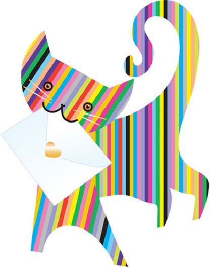 Rainbow Cat 3D Animal Shaped Any Occasion Greeting Card