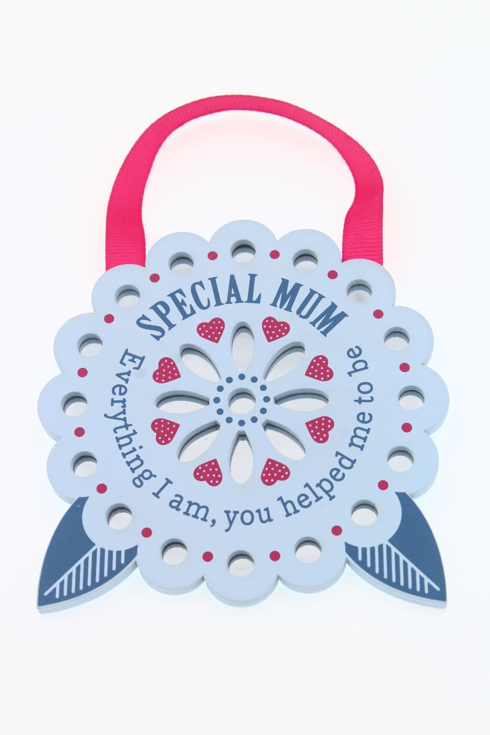 Special Mum Reflective Words Hanging Plaque With Ribbon