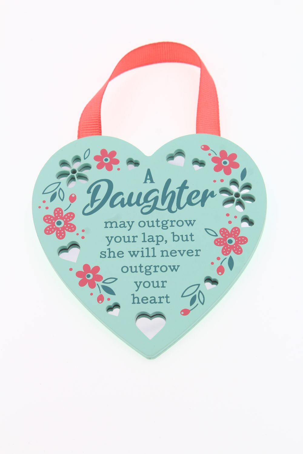 A Daughter Reflective Words Hanging Plaque With Ribbon