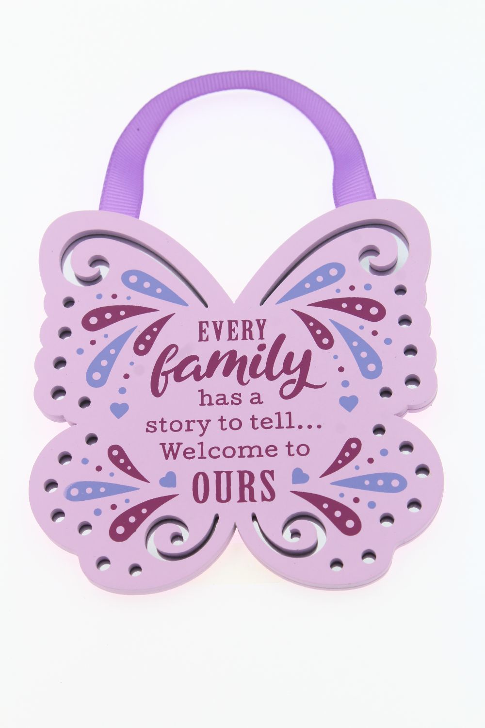 Story To Tell Reflective Words Hanging Plaque With Ribbon