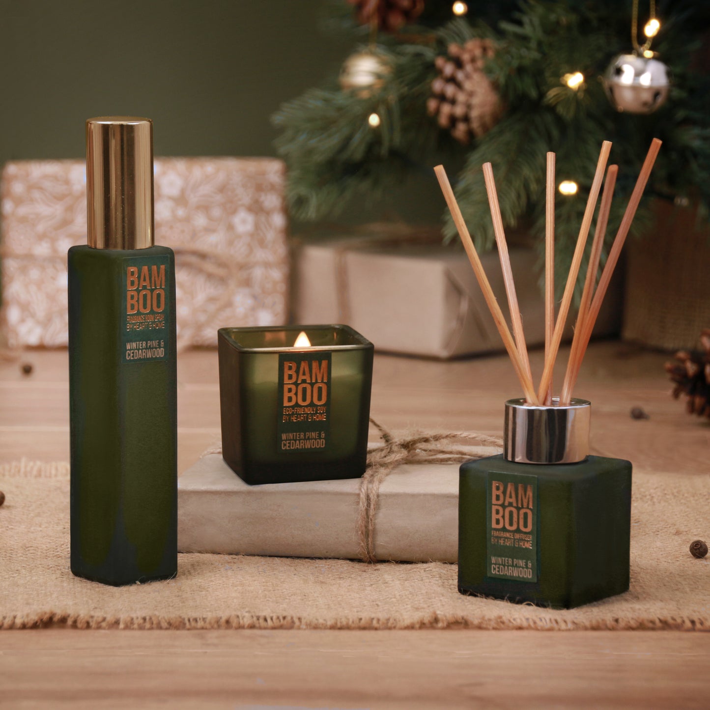 Heart & Home Bamboo Pine & Cedarwood Christmas Gift Set
