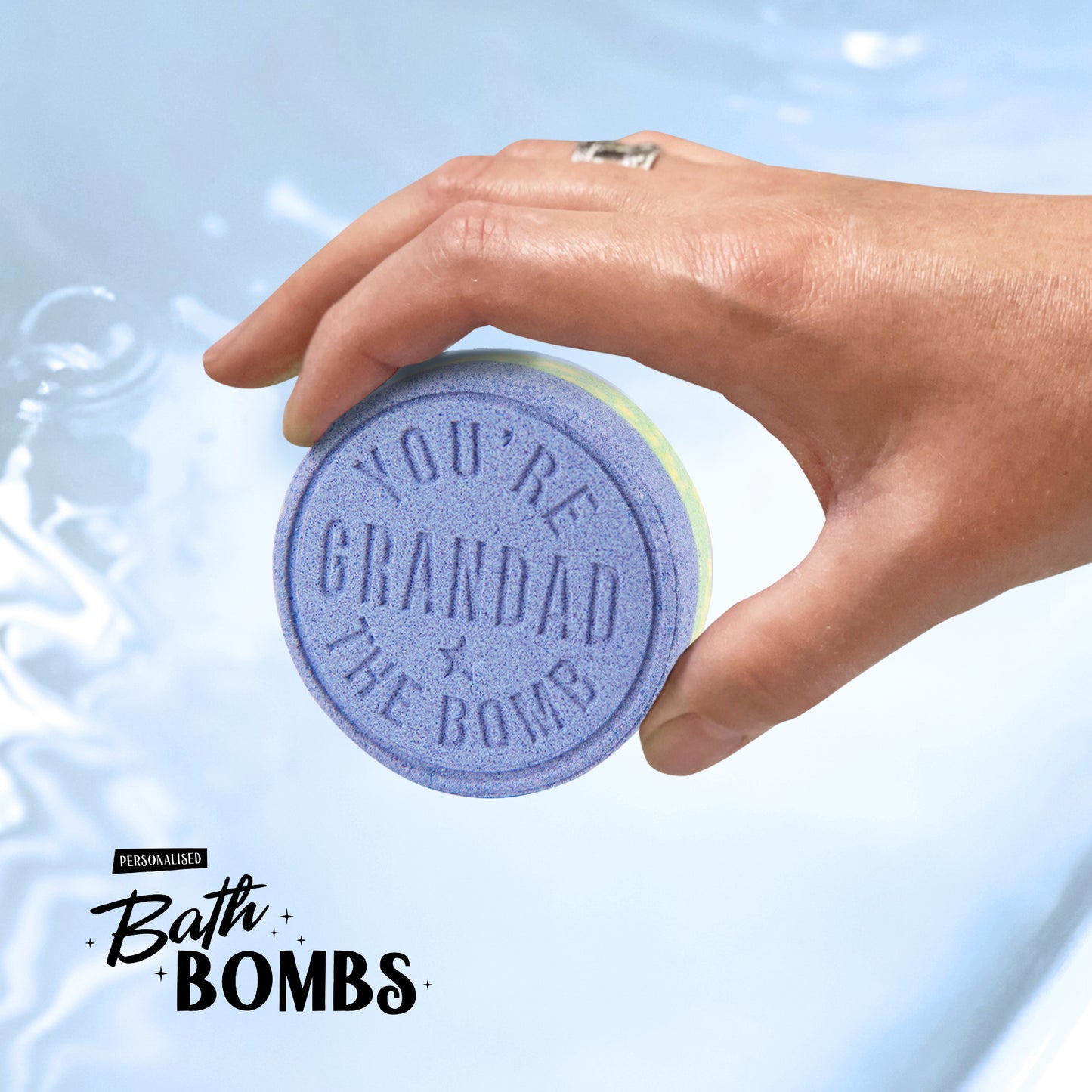 Personalised Special Grandad Citrus Fizz Scented Bath Bomb