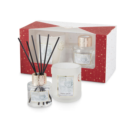 Heart & Home Mini Snow Angel Christmas Candle & Carousel Gift Set