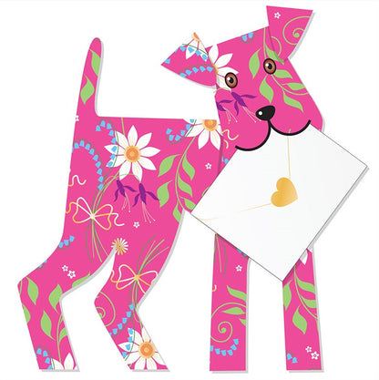 Joli Terrier Dog 3D Animal Shaped Any Occasion Greeting Card