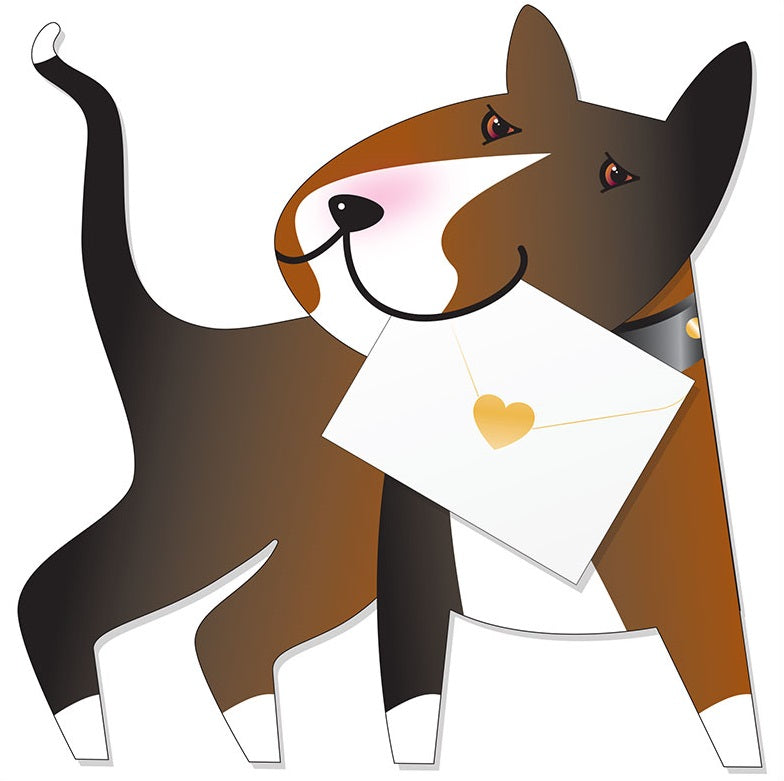 Bull Terrier 3D Animal Shaped Any Occasion Greeting Card