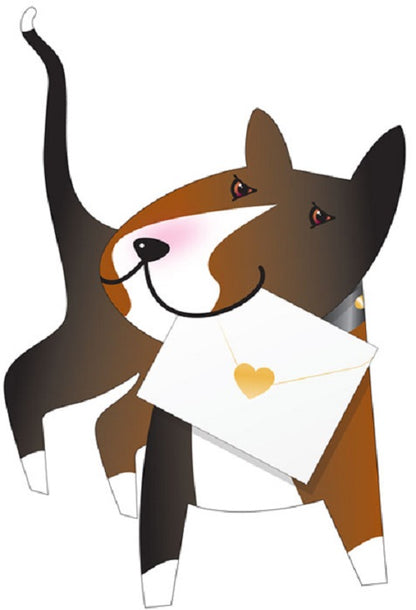 Bull Terrier 3D Animal Shaped Any Occasion Greeting Card