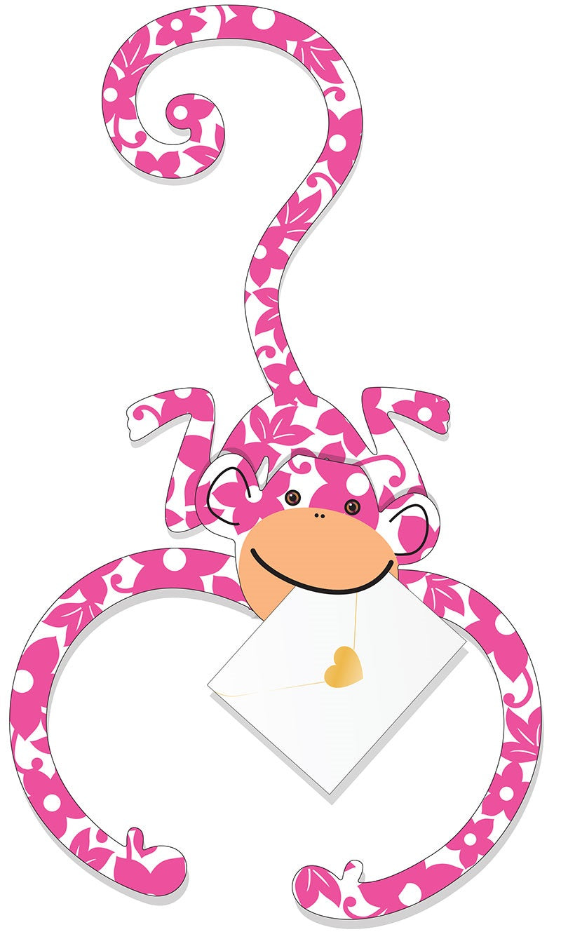 Monkey Billie 3D Animal Shaped Any Occasion Greeting Card