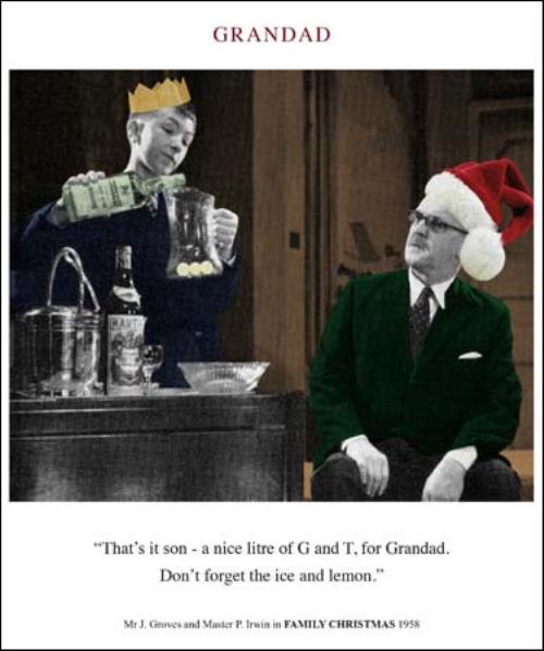 Grandad G&T Funny Christmas Greeting Card