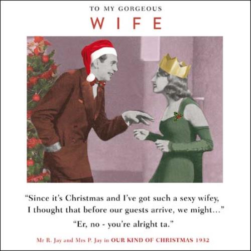 Gorgeous Wife Funny Christmas Greeting Card