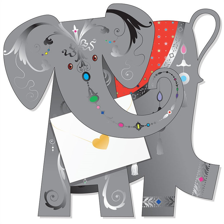Elephant Jem 3D Animal Shaped Any Occasion Greeting Card