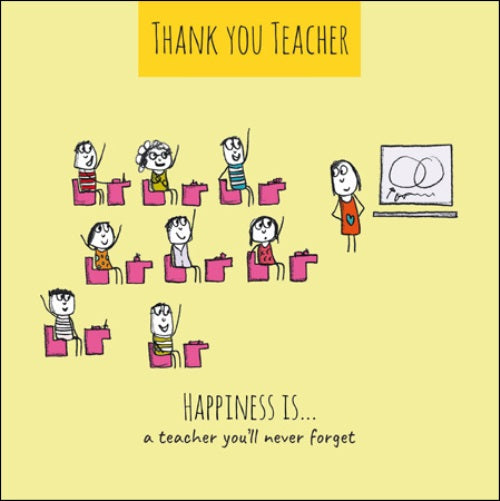 Happiness Is... Thank You Teacher Greeting Card