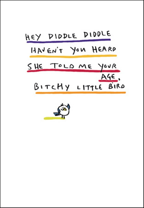 Bitchy Little Bird Funny Bing Eastwood Greeting Card