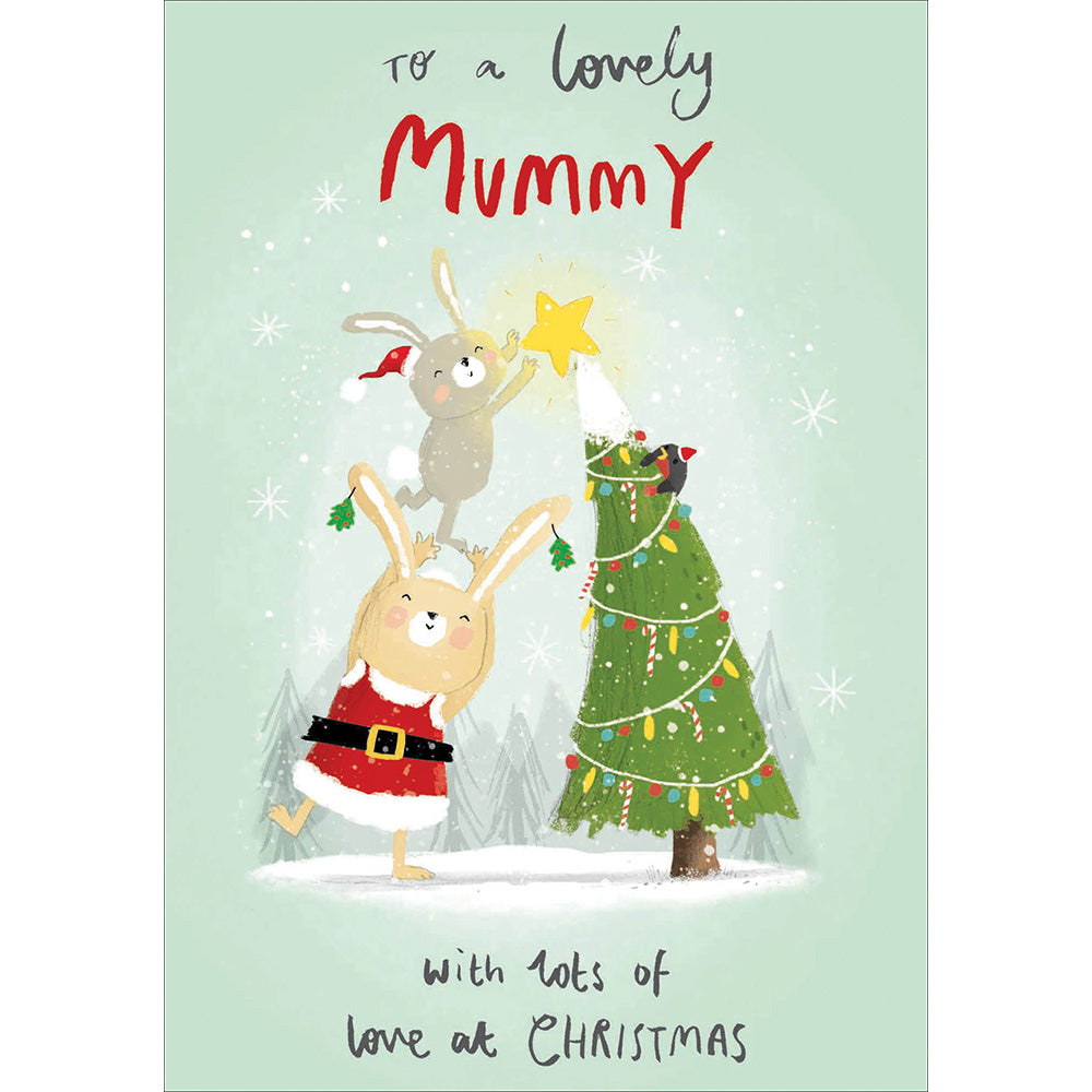 To A Lovely Mummy Xmas Tree Christmas Card