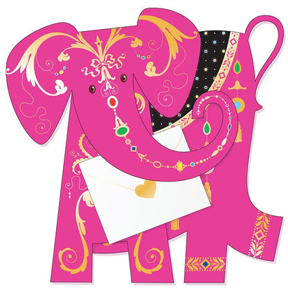 Elephant Diva 3D Animal Shaped Any Occasion Greeting Card