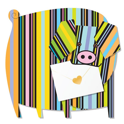 Rollo The Pig 3D Animal Shaped Any Occasion Greeting Card