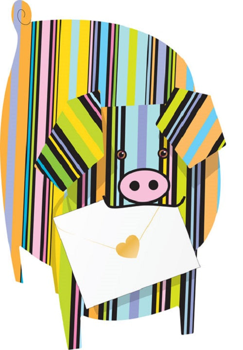 Rollo The Pig 3D Animal Shaped Any Occasion Greeting Card