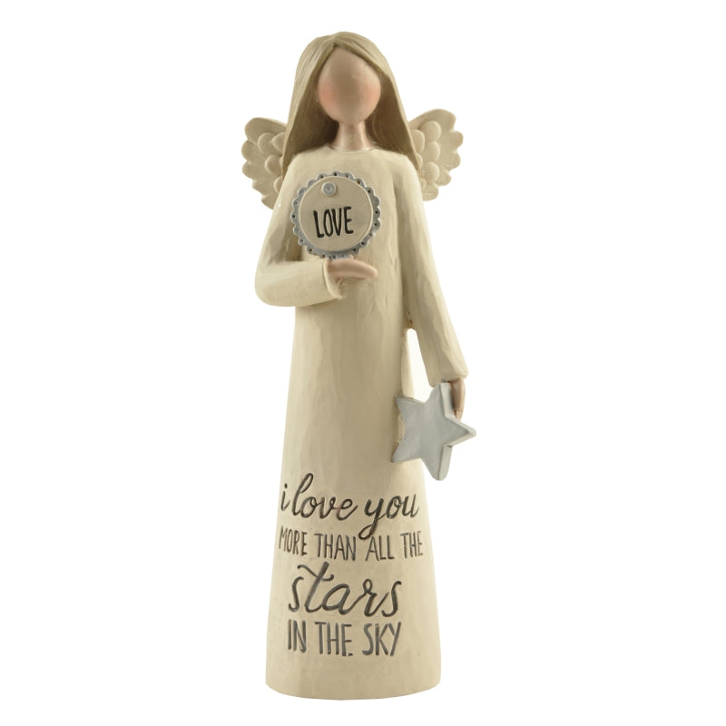 Angel Figurine I Love You More Than The Stars Guardian Angel