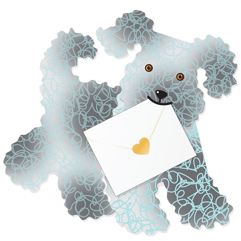 Teddy Poodle 3D Animal Shaped Any Occasion Greeting Card