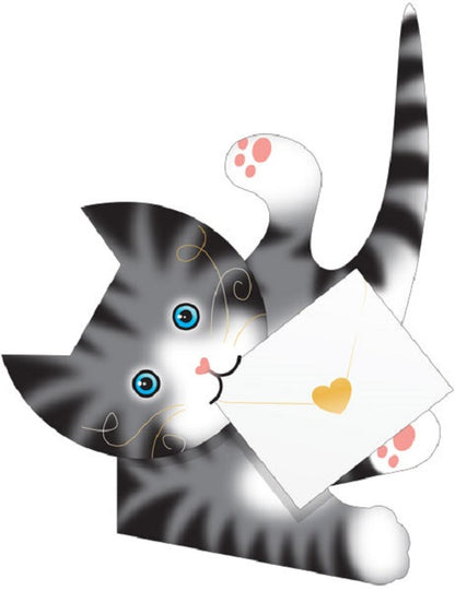 Luna Cat 3D Animal Shaped Any Occasion Greeting Card