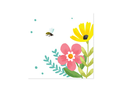 Bumblebee & Flowers Pop-Up Card Birthday Card