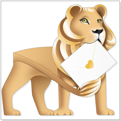 Leo The Lion 3D Special Delivery Animal Greeting Card