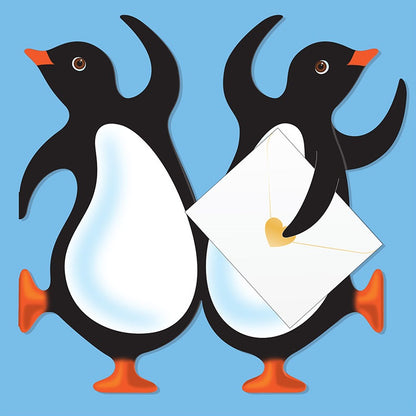Party Penguins 3D Animal Shaped Any Occasion Greeting Card