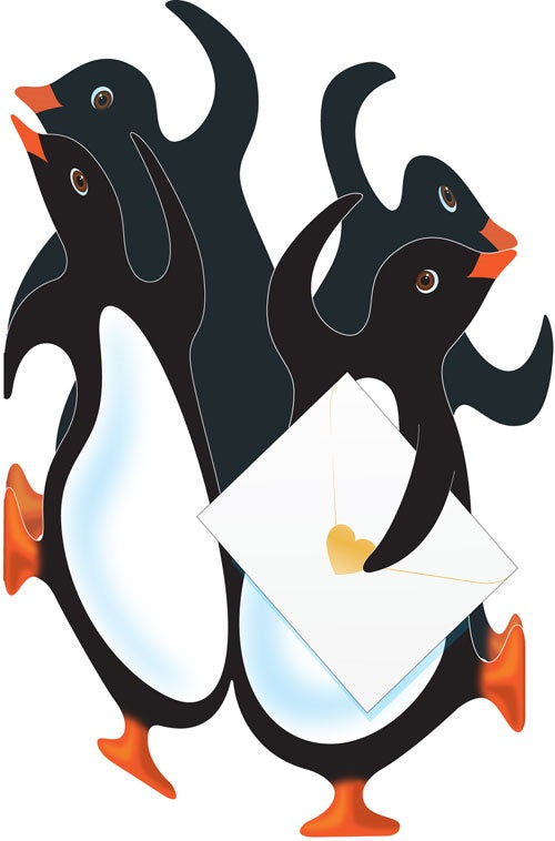 Party Penguins 3D Animal Shaped Any Occasion Greeting Card