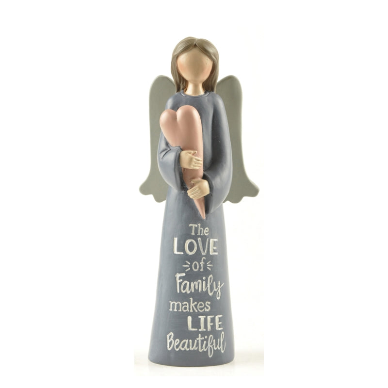 Angel Figurine Love Angel Holding Heart Guardian Angel