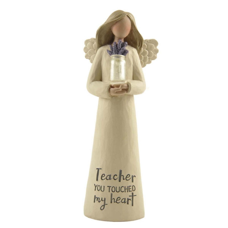Angel Figurine Teacher You Touched My Heart Guardian Angel