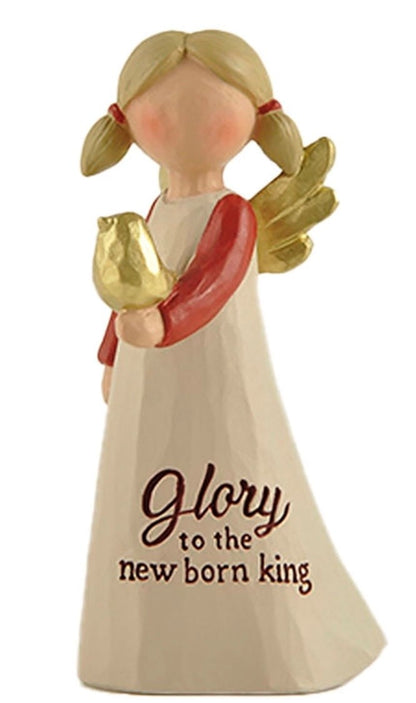 Feather & Grace Angel Figurine Glory To New Born King Guardian Angel
