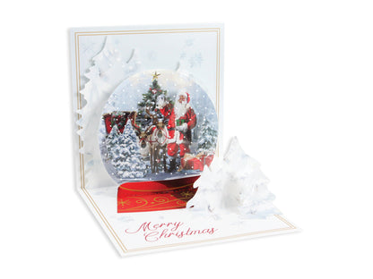 Santa's Snow Globe Pop-Up Christmas Greeting Card