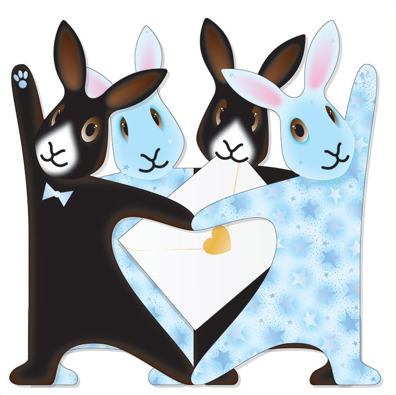 Strictly Bunnies 3D Animal Shaped Any Occasion Greeting Card